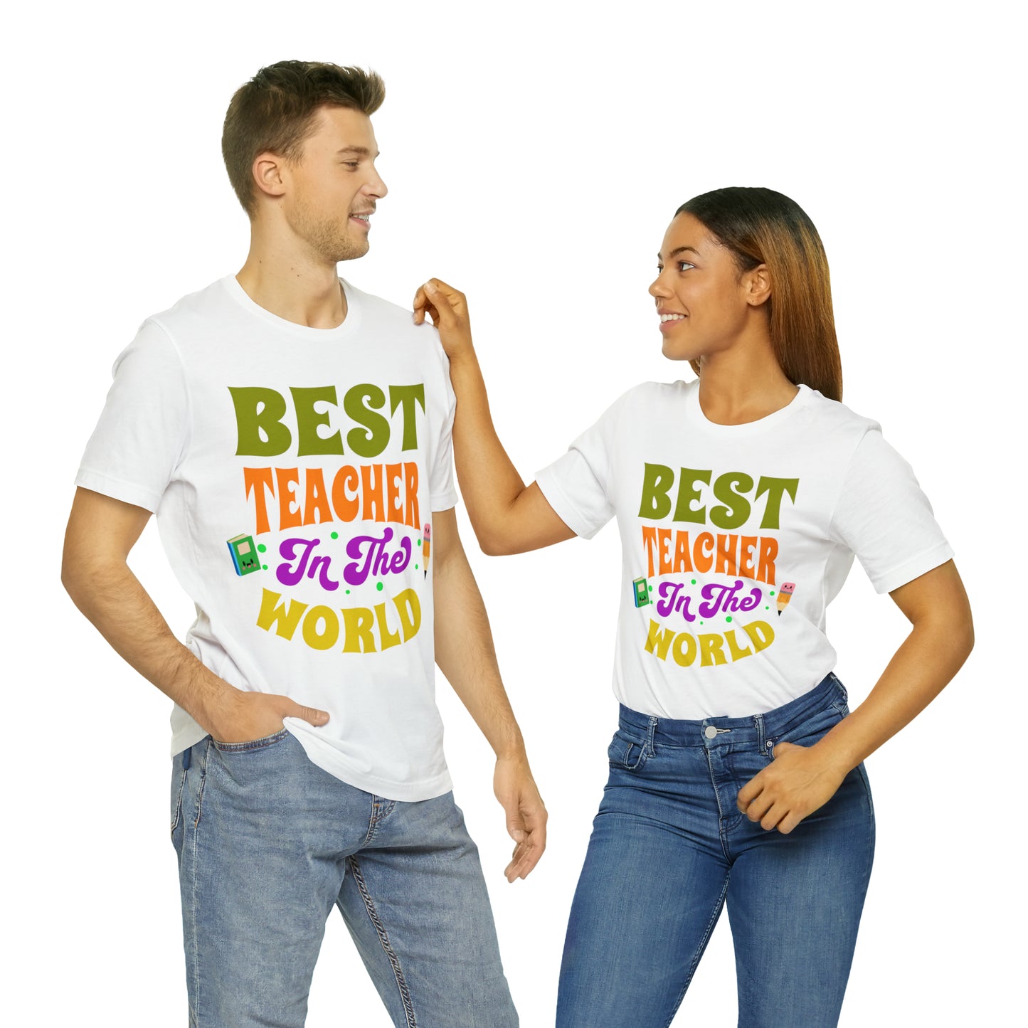 Best Teacher in The World Unisex Jersey Short Sleeve Tee