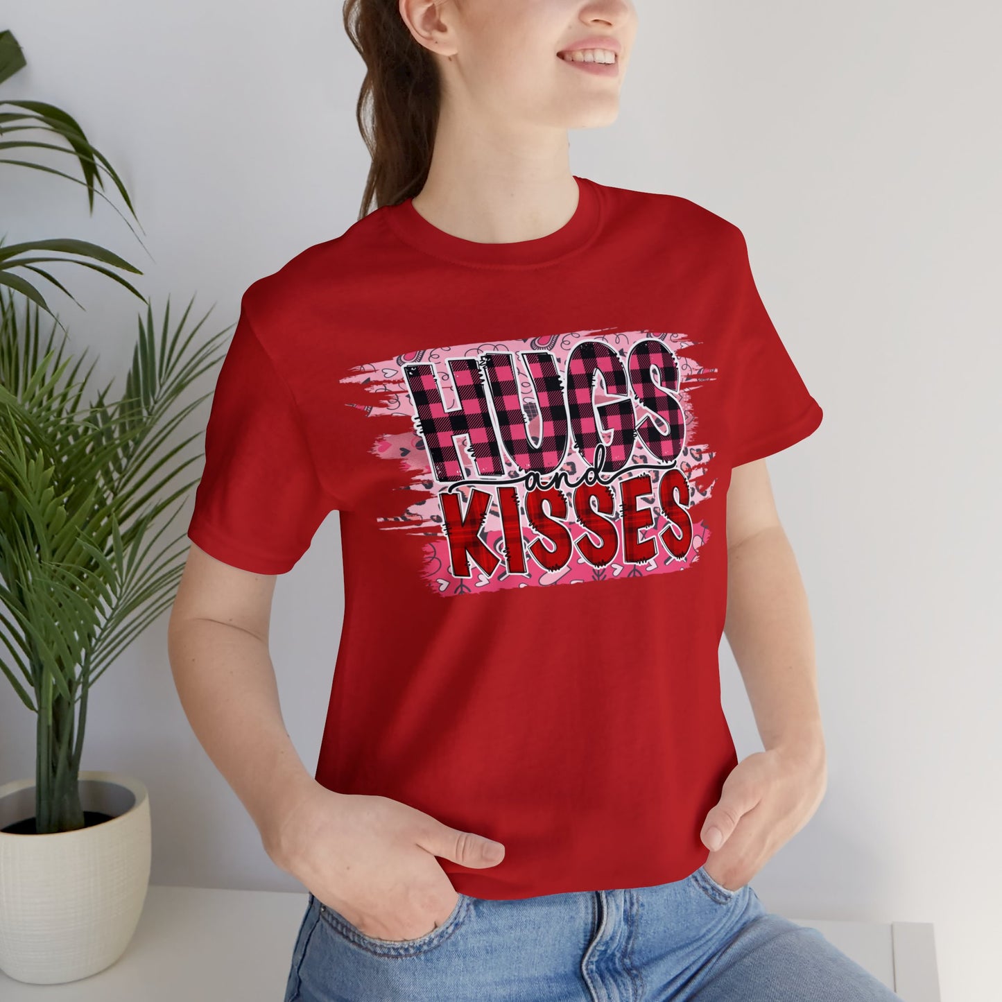 Hugs and Kisses Valentines Day Short Sleeve Tee