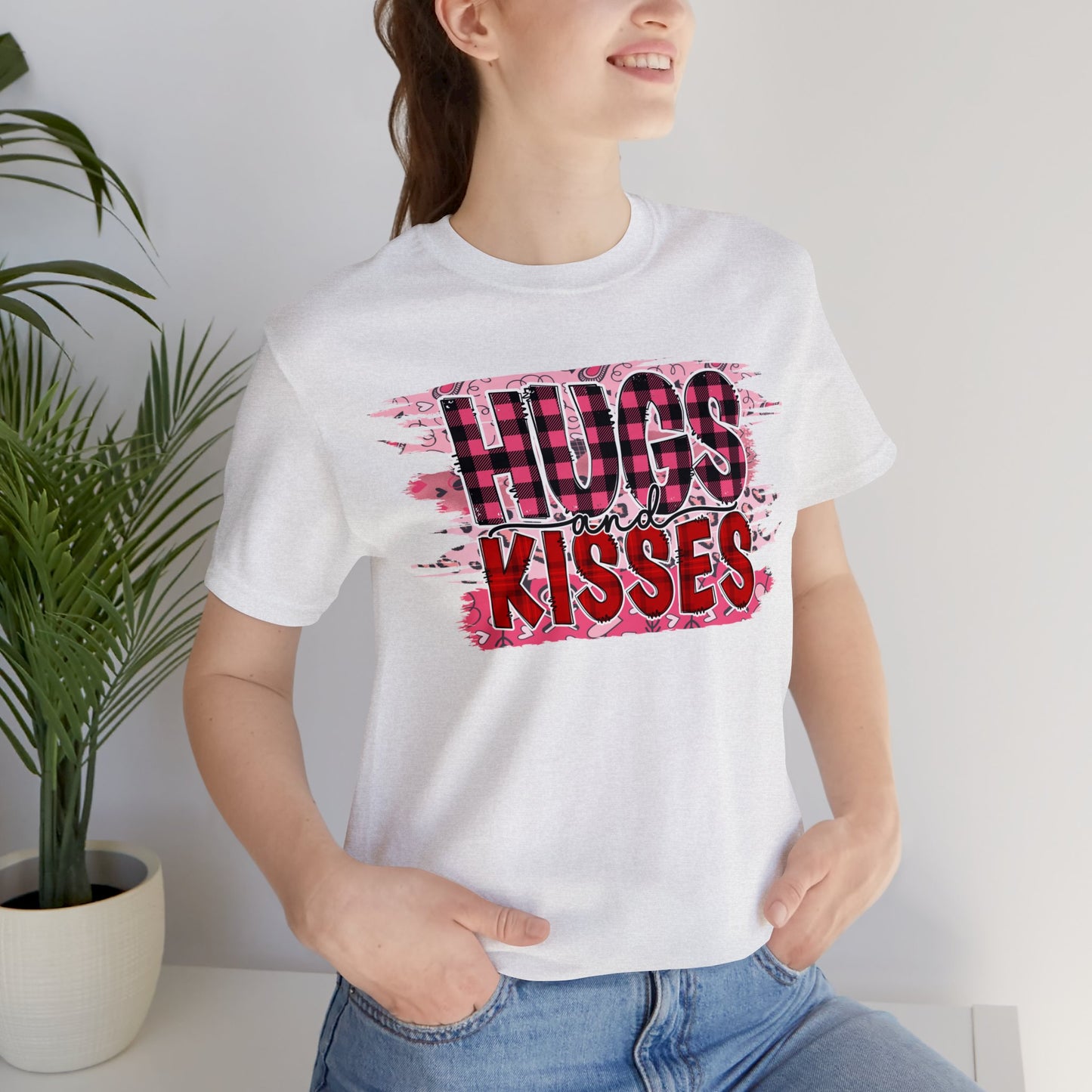 Hugs and Kisses Valentines Day Short Sleeve Tee