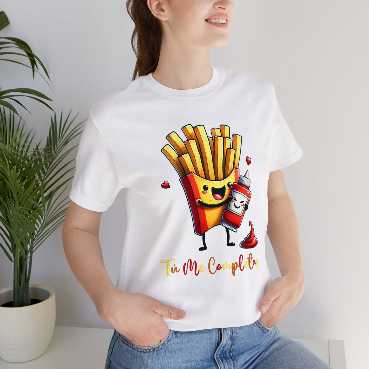 Tú Me Completas Papitas y Ketchup TShirt.  Spanish Fries and Ketchup TShirt