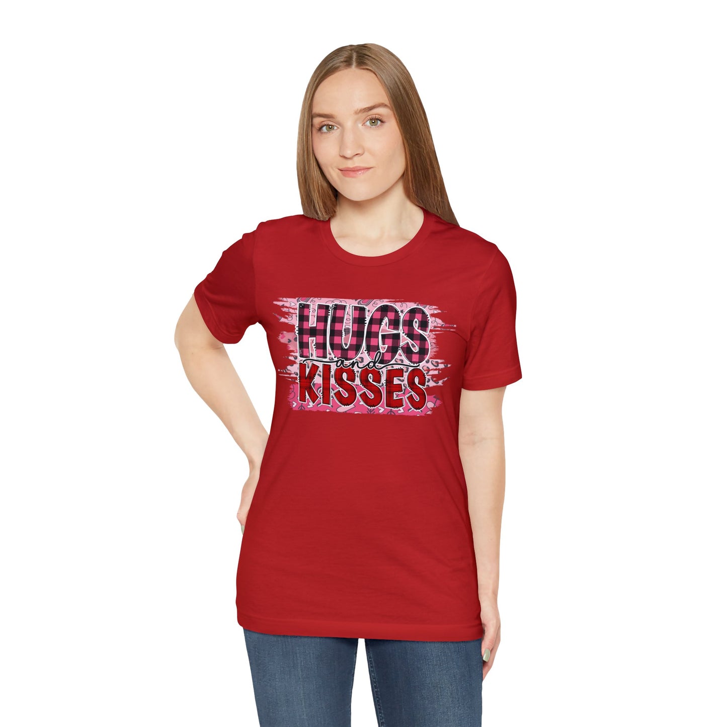 Hugs and Kisses Valentines Day Short Sleeve Tee