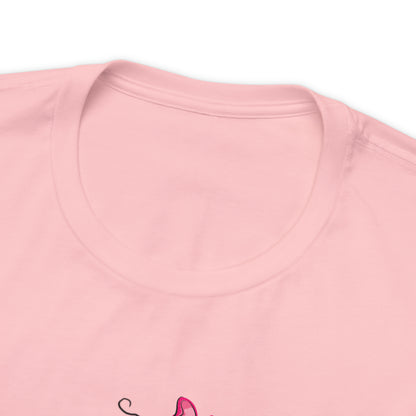 In October We Wear Pink - Breast Cancer Awareness Apparel - Gift for Survivor- Unisex Jersey Short Sleeve Tee