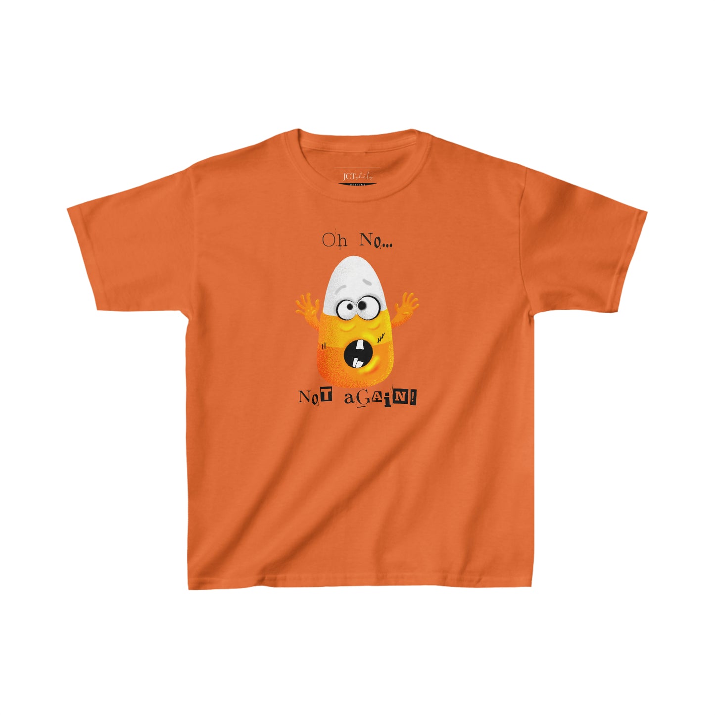 Halloween Playful 'Oh No, Not Again!' Candy Corn Kids T-shirt - Fun Halloween Apparel - Perfect Halloween Gift, Kids Heavy Cotton™ Tee