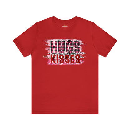 Hugs and Kisses Valentines Day Short Sleeve Tee