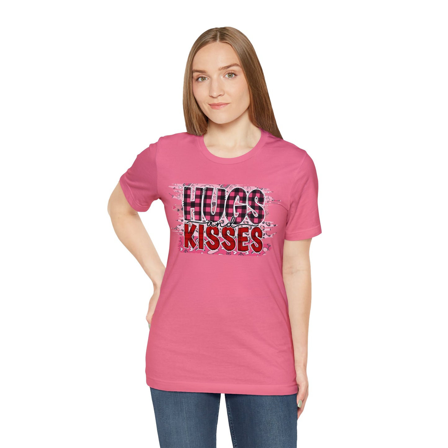 Hugs and Kisses Valentines Day Short Sleeve Tee