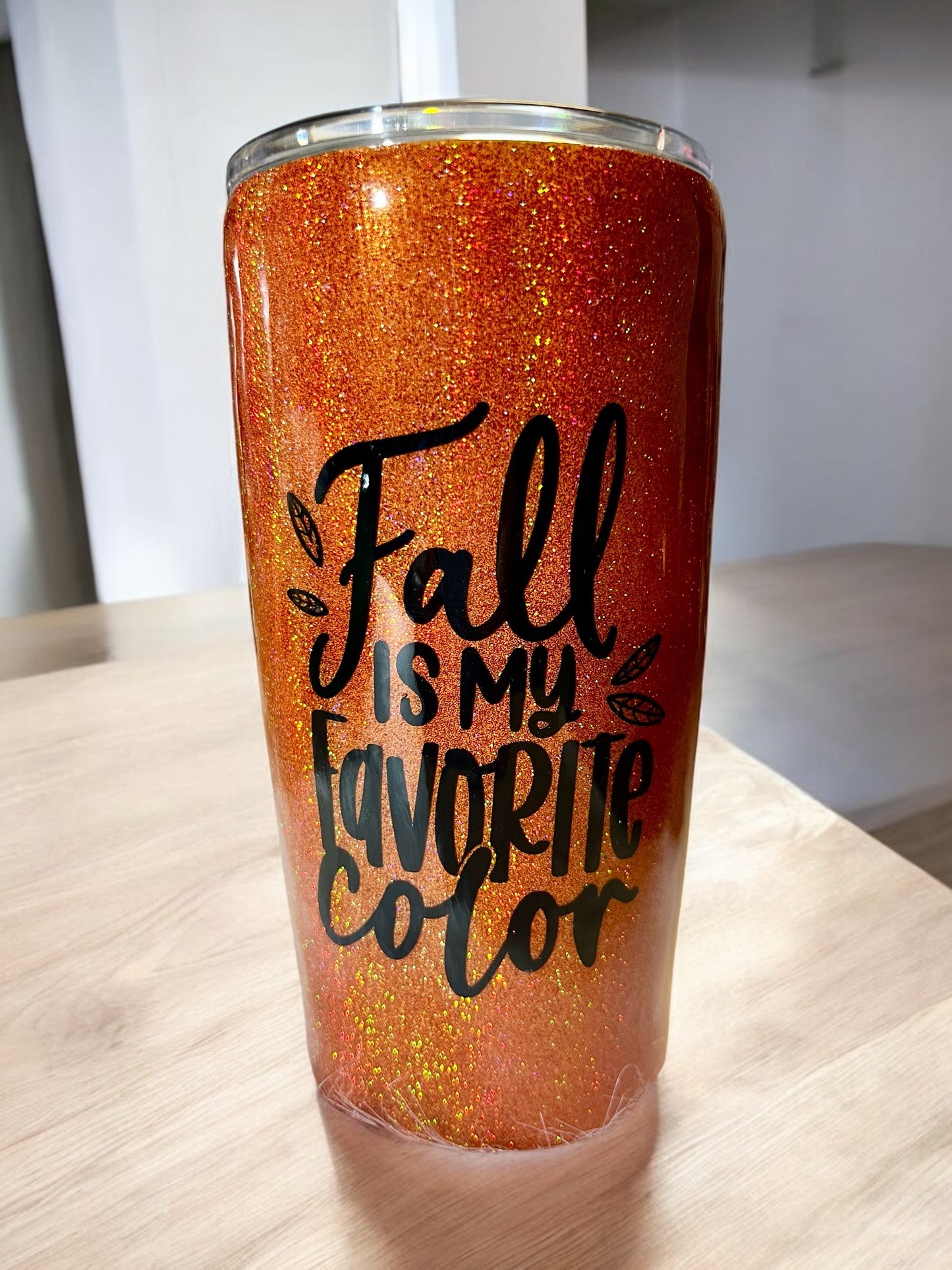 Fall Holographic Glitter 20 oz Hogg Tumbler - Perfect for Every Occasion!