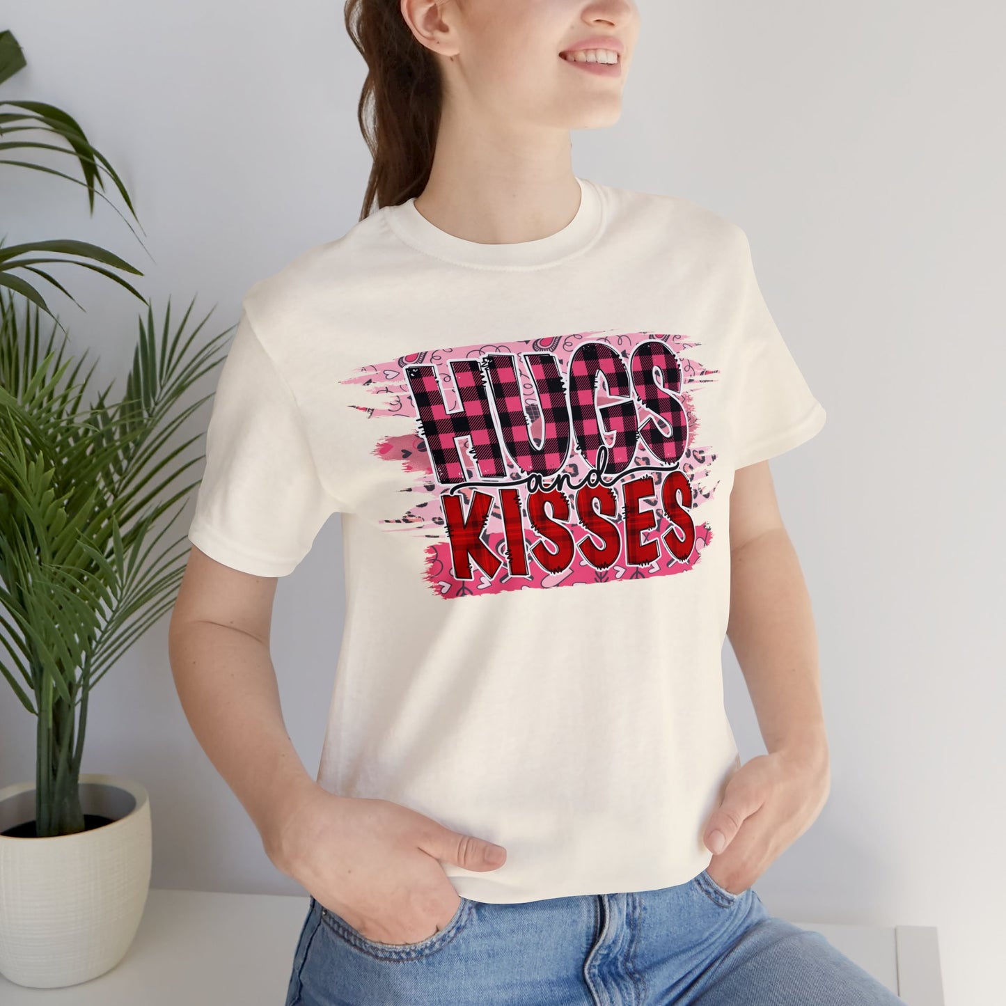 Hugs and Kisses Valentines Day Short Sleeve Tee