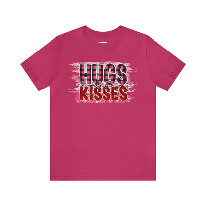 Hugs and Kisses Valentines Day Short Sleeve Tee