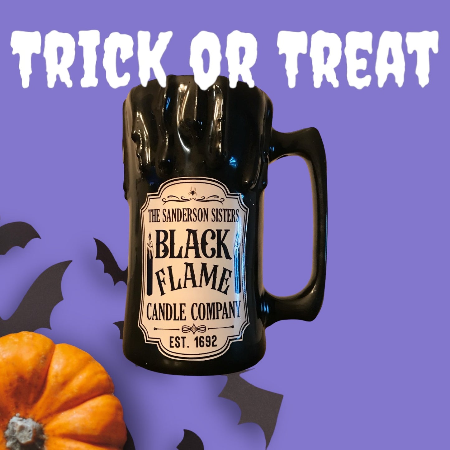 Halloween Black Candle Beer Mug, Witch's Brew, Black Magic Mug, Fun, beverages, coffee lovers, Mystical