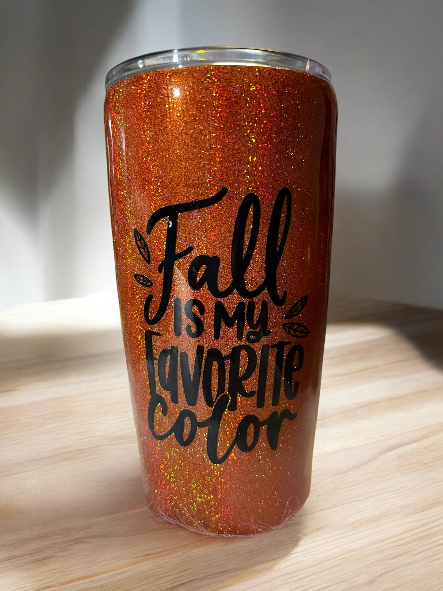 Fall Holographic Glitter 20 oz Hogg Tumbler - Perfect for Every Occasion!