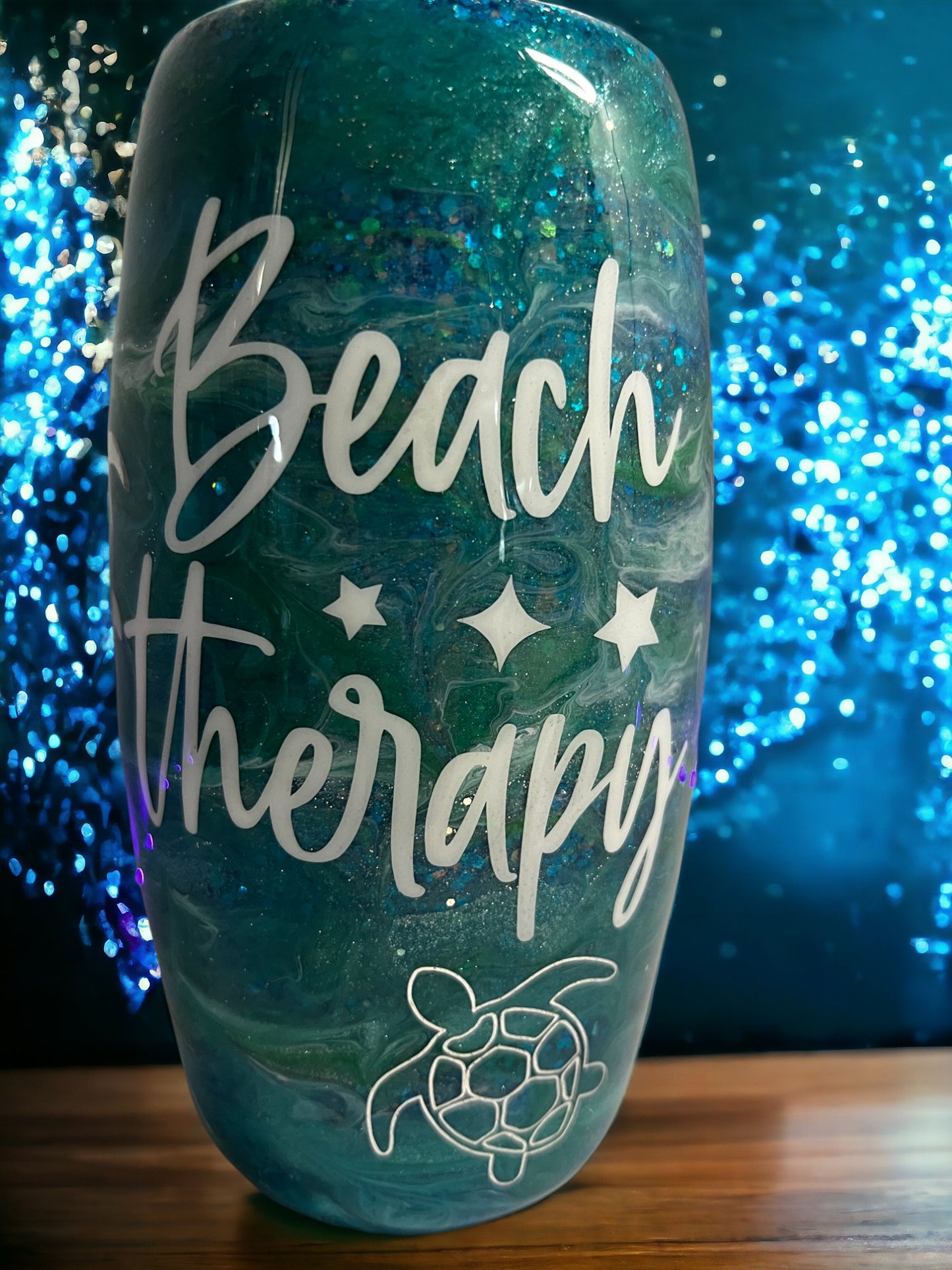 Beach Therapy Turtle Tumbler