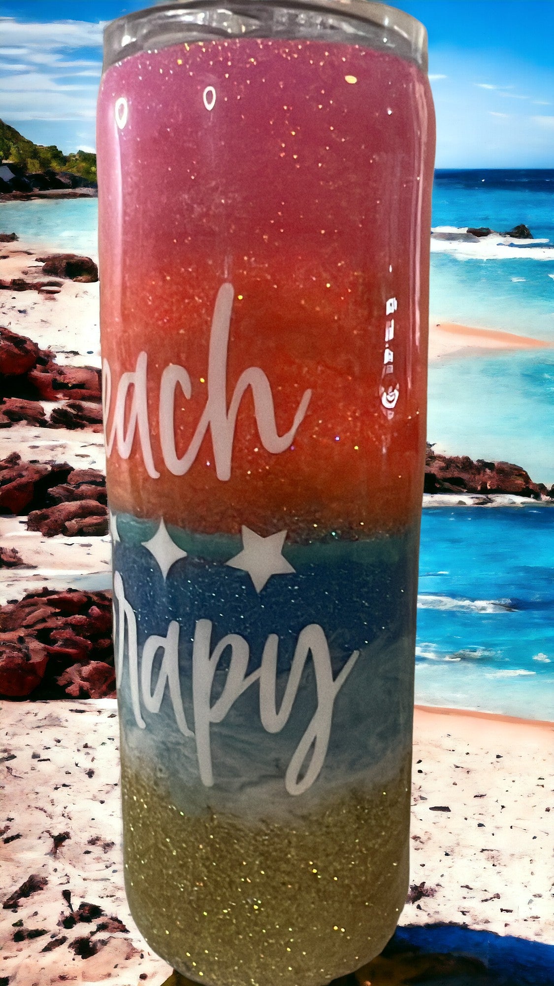 Beach Therapy Colorful Tumbler - Vibrant Travel Cup for Summer Vibes