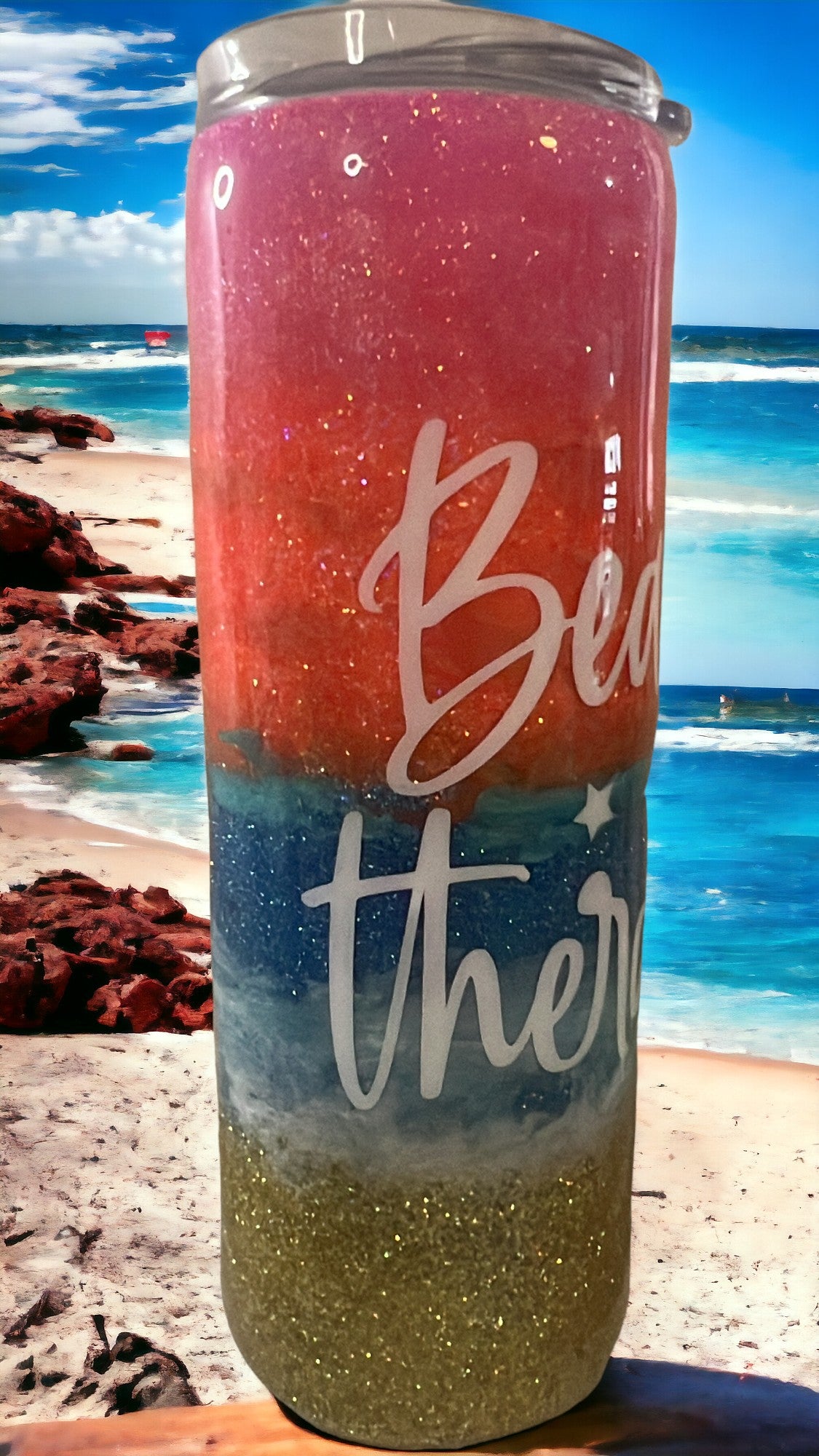 Beach Therapy Colorful Tumbler - Vibrant Travel Cup for Summer Vibes