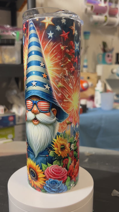 4th of July/Patriotic Tumbler Gnome Tumbler