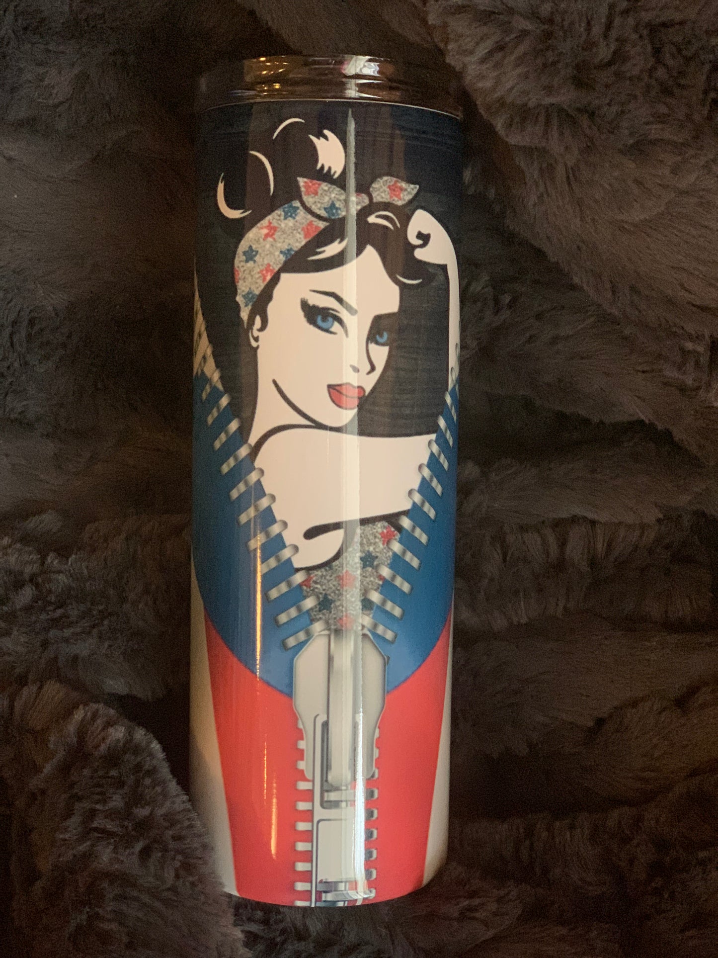 20 0z Strong Puerto Rican Woman Power Sublimated Tumbler