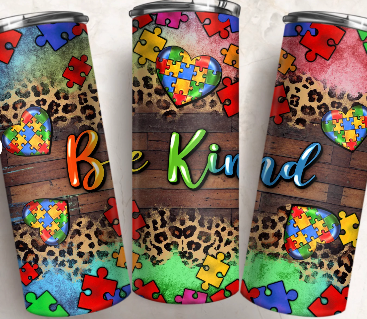 Be Kind Autism Tumbler